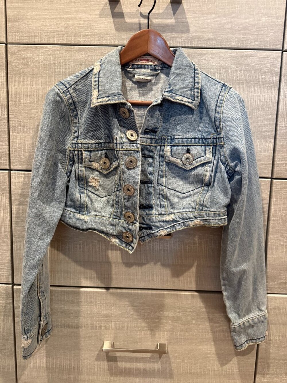 Vintage Z. Cavaricci Cropped Denim Jacket — 90s/Y2K Style, Sz M